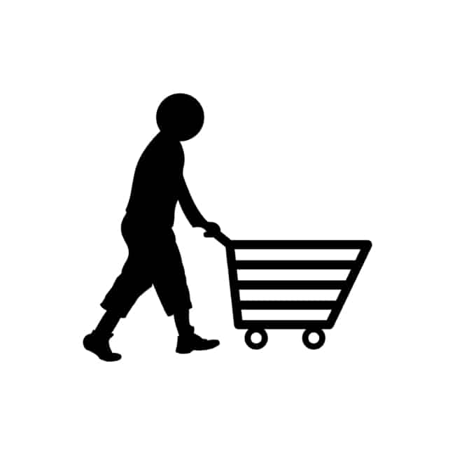 Pushing Shopping Cart